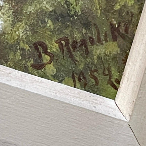 Vintage Signed oil painting Man on horse gold gilt ornate wood frame - Picture 9 of 16